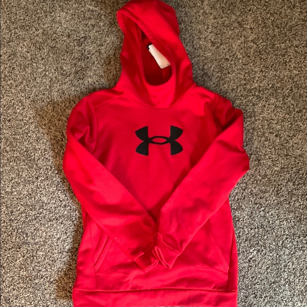 Under Armour - Red Hoodie with Black Logo NWT